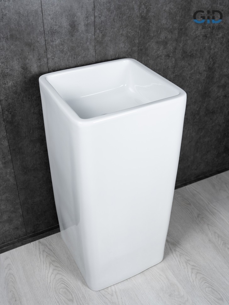 Раковина Gid Nb149 81119 накладная белая 41x41x85