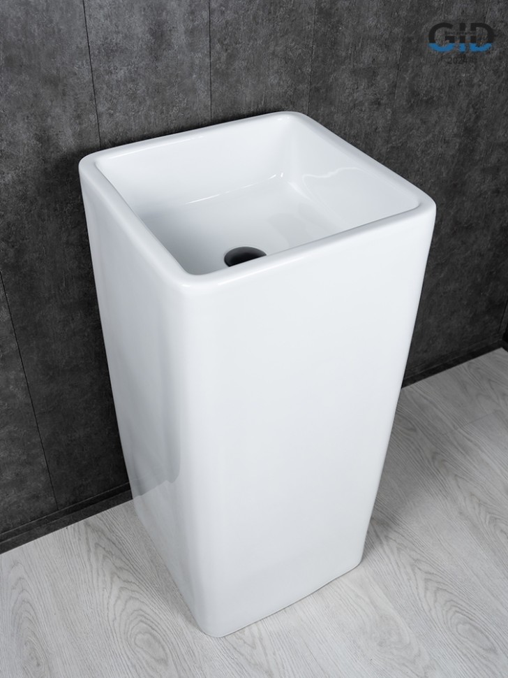 Раковина Gid Nb149 81119 накладная белая 41x41x85