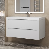 Тумба под раковину для ванной Uperwood Tanos 100 см, подвесная, белая матовая