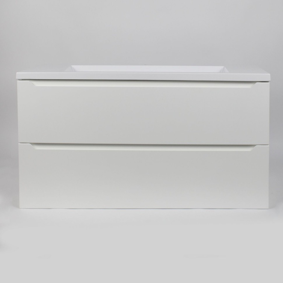 Тумба под раковину для ванной Uperwood Tanos 100 см, подвесная, белая матовая