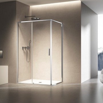 Душевой уголок Слим 8мм (Slim 8mm) VSR-6SL8012CL, 1200*800, хром, стекло прозрачное