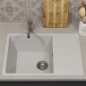 Кухонная мойка из искусственного камня Uperwood ECON UPD-506-001, прямоугольная, белая матовая