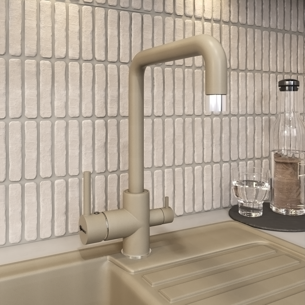 Смеситель для кухни Uperwood UPD-004-04 хром/лен