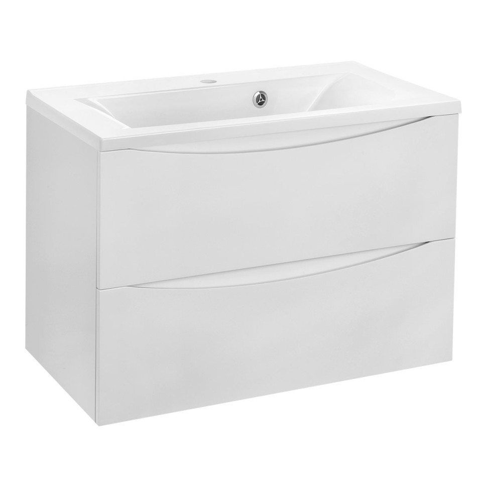 База под раковину Mia 750 подвесная, 2 выкатных ящика soft close, G.White