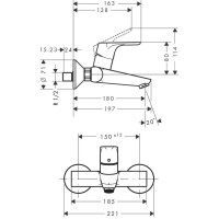 Смеситель для раковины Hansgrohe Focus 31923000, хром