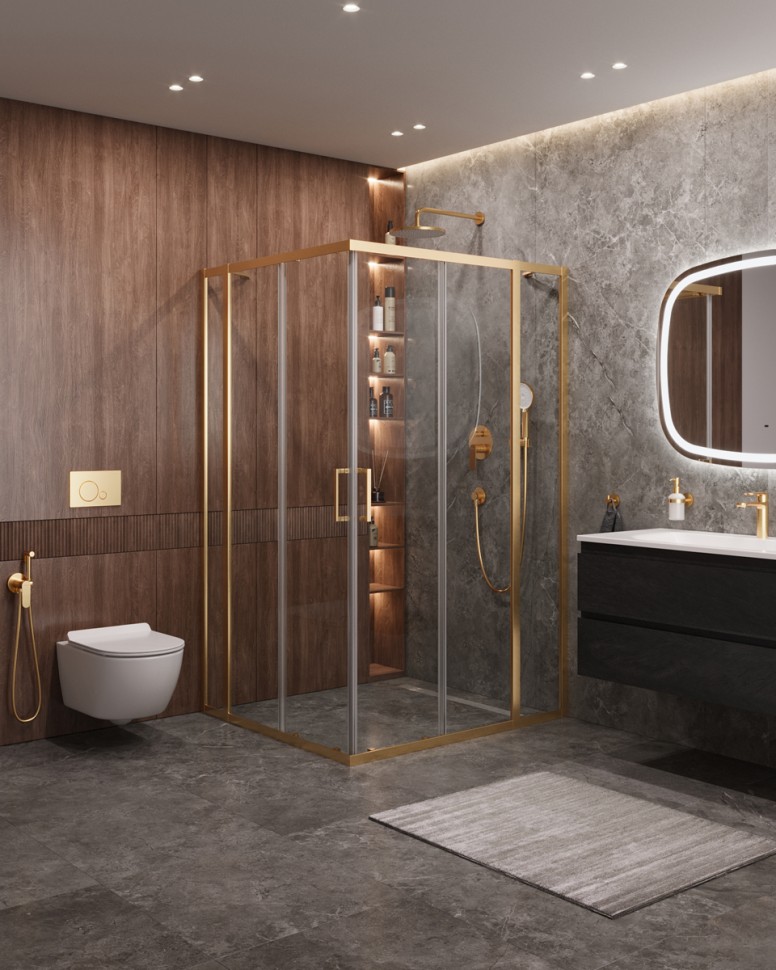 Душевой уголок CEZARES MOLVENO-AH-22-130/120-C-BORO-IV