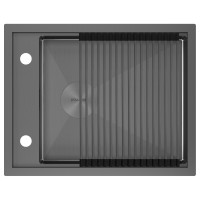 Мойка нерж. сталь SHELF 58 UNI, PM725846-GM, вороненая сталь, 580х460мм, Paulmark  