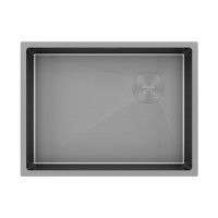 Мойка нерж. сталь NEXT-SKEW 58 UNI, PM885844-MG, матовый серый, 580х440мм, Paulmark 1,2мм