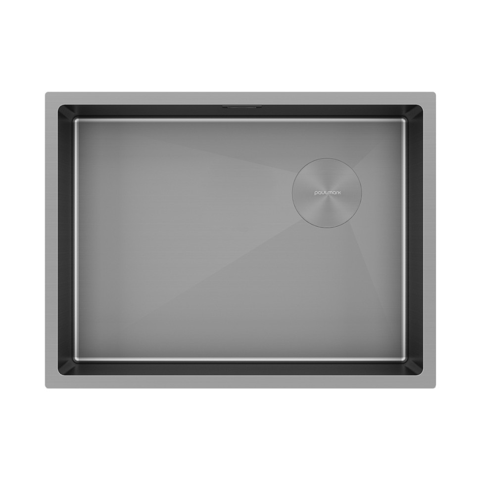 Мойка нерж. сталь NEXT-SKEW 58 UNI, PM885844-MG, матовый серый, 580х440мм, Paulmark 1,2мм