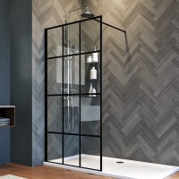 Душевая перегородка Veconi Korato KR-80, 1200x2000, черный, стекло прозрачное