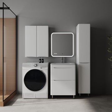 Колонна универсальная STYLE LINE "Бергамо" с корзиной, Люкс Плюс антискрейтч белый глянец