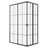 Душевое ограждение Niagara Eco NG-1012-14QKL (120х80х190) прямоугольник,черный,раздвижное,стекло клетка,1 место