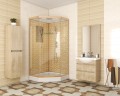 Душевая кабина Niagara Luxe NG-7701DG (90x90х210) низкий поддон(15см),дверь распашная,стенки золото,3 места