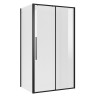 Душевое ограждение Niagara Nova NG-84-13AB-A80B-34 (130х80х195) прямоугольник,черный матовый,дверь раздвижная,стекло прозрачное,2 места