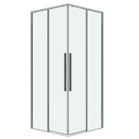 Душевое ограждение Grossman Galaxy 300.K33.01.8080.10.00 (80х80х195) квадрат,раздвижная,хром,стекло прозрачное, 1 место