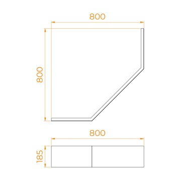 Экран для поддона RGW NT/STYLE (800)