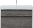 Тумба c раковиной Nova Lite 100 2 ящ. (SLIM SYNERGY) цв. дуб рошелье