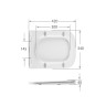 Сиденье для унитаза Grossman GR-4445SQ-K40 тонкое,белое,1 место