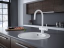 Смеситель для кухни HELLER, белый матовый, He213218-WH, Paulmark