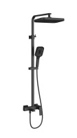 Душевая стойка Cube VSFS-4C12MB с изливом, черный матовый