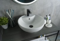 Раковина Gid N9001 51101 накладная белая 45x45x17