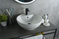 Раковина Gid N9001 51101 накладная белая 45x45x17