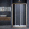 Душевая дверь Alpha VDS-3AL110CLG, 1100, брашированное золото, стекло прозрачное