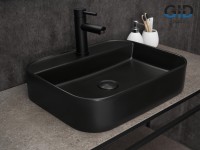 Раковина Gid Bm9550 53364 накладная черная матовая 50x40x11