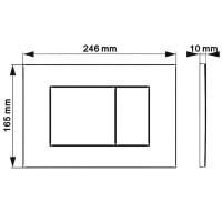 Кнопка смыва IBERICA BLANCA ESTI-S ABS-пластик, хром матовый (IB.B085.004.000)