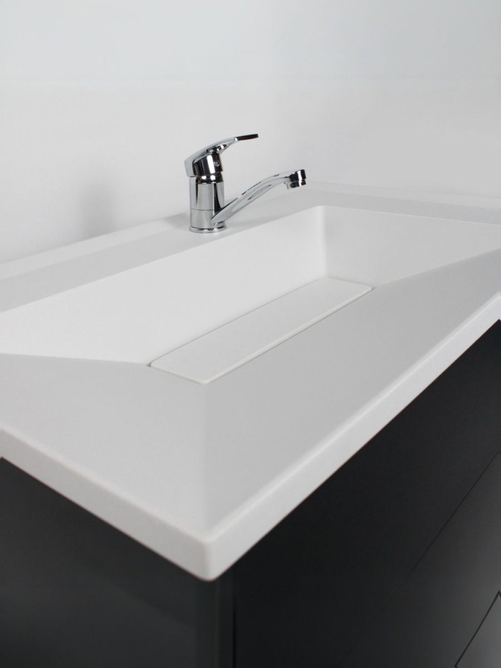 Раковина для ванной кварцевая Uperwood Lotus Quartz 80х50х13 см, белая матовая, жасмин