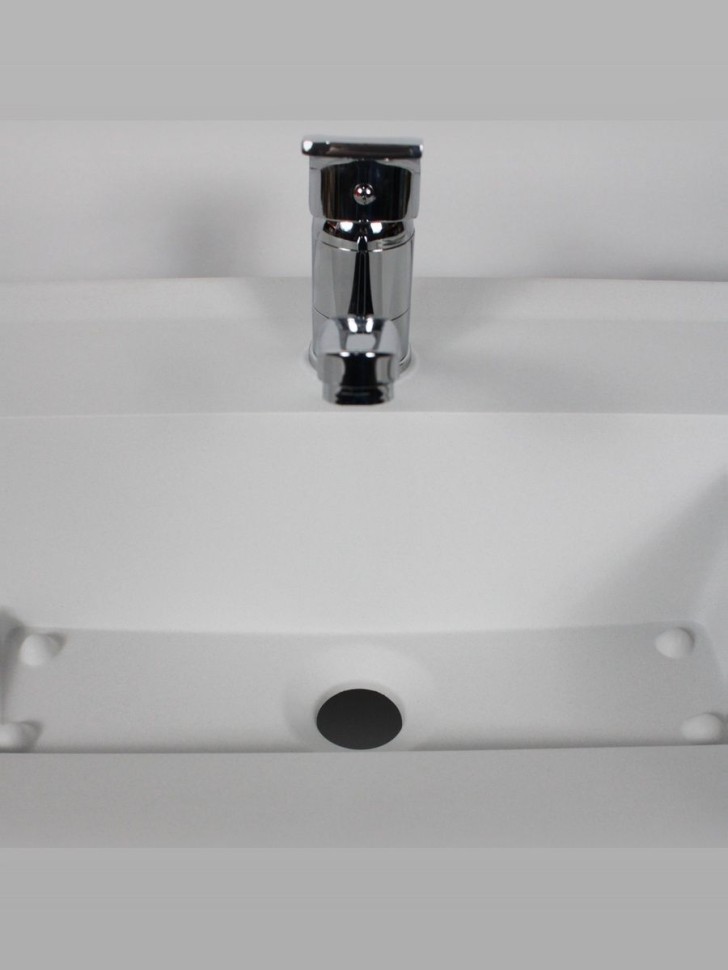 Раковина для ванной кварцевая Uperwood Lotus Quartz 80х50х13 см, белая матовая, жасмин