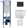 Комплект 3в1 IBERICA BLANCA инсталляция SILENCIO MINI, унитаз BILBAO ALTO белый, кнопка смыва INOX-R черный матовый (IB.001M.BLA.234.1504)