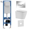 Комплект 3в1 IBERICA BLANCA инсталляция SILENCIO MINI, унитаз BURGOS ALTO белый, кнопка смыва ESTI-R хром глянцевый (IB.001M.BRA.234.213)