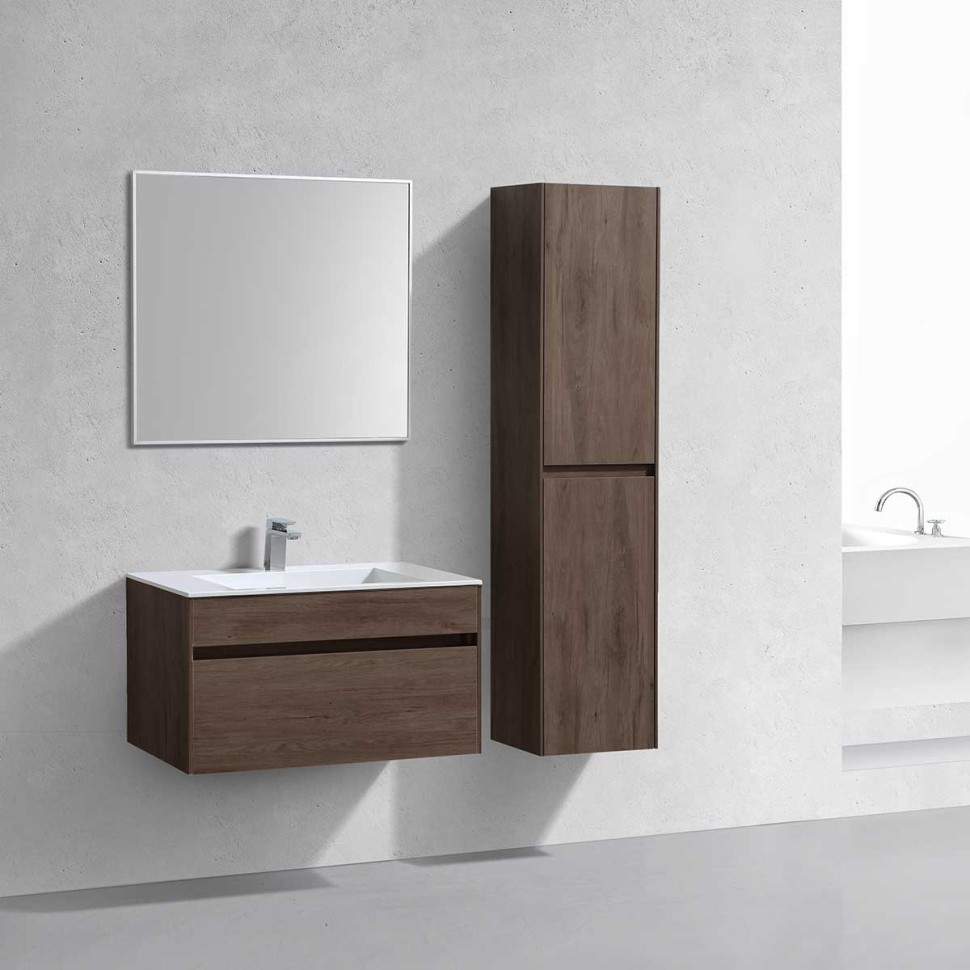 База под раковину Chiara 800 подвесная, 1 выкатной ящик soft-close, R.Oak