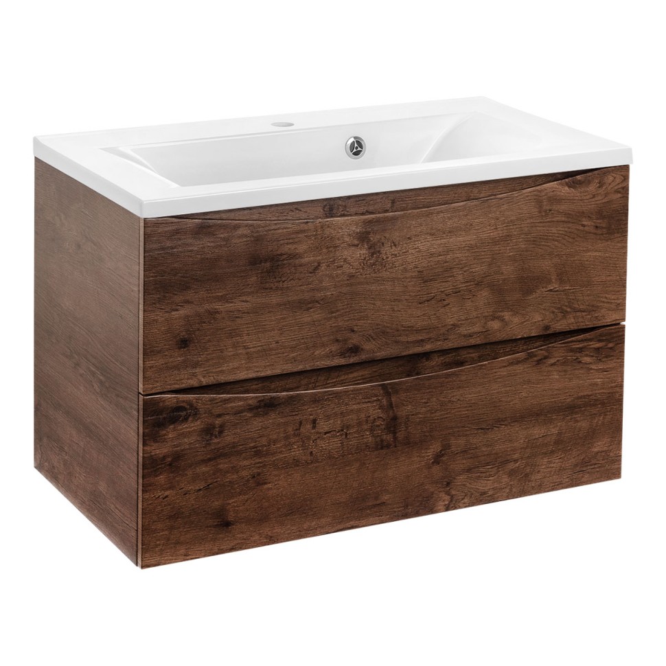 База под раковину Mia 750 подвесная, 2 выкатных ящика soft close, R.Wood