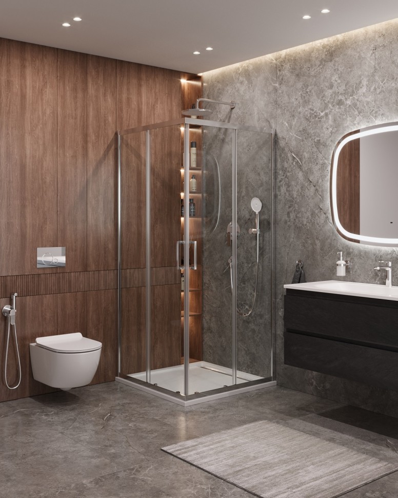 Душевой уголок CEZARES MOLVENO-A-2-80-C-Cr-IV