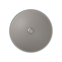 Раковина BERGES Mascon накладная, ? 45 см, матовый серый, без отверстия под смеситель