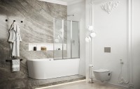 Шторка для ванны Ambassador Bath Screens 16041114 (120х140) хром,стекло прозрачное,складная,1 место