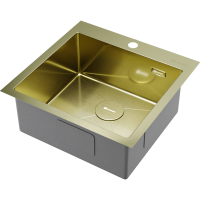 Кухонная мойка Omoikiri Akisame 51-LG нерж. сталь/светлое золото