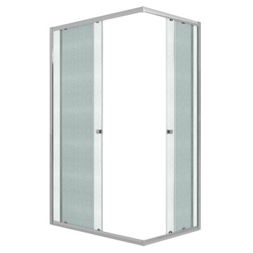 Душевое ограждение Niagara Eco NG-1018-14QMT (100х80х190) прямоугольник,раздвижное,хром,стекло матовое,1 место