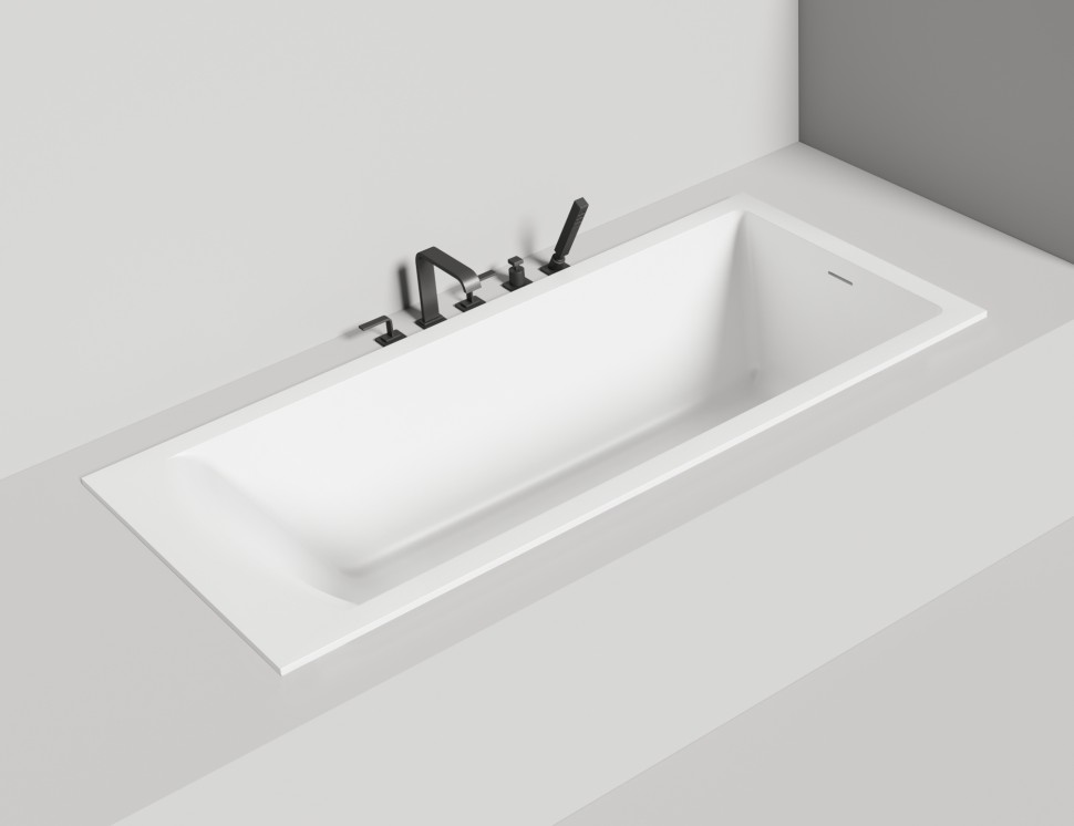 Ванна встраиваемая CASCATA KIT 180x80 S-Sense Матовое