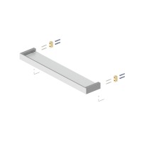 Полка в ванную стеклянная Timo Petruma 15272/13 никель