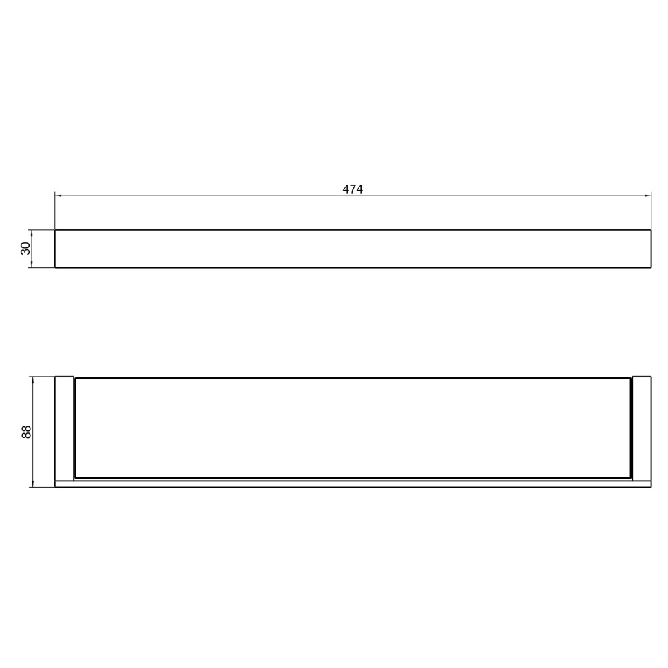 Полка в ванную стеклянная Timo Petruma 15272/13 никель
