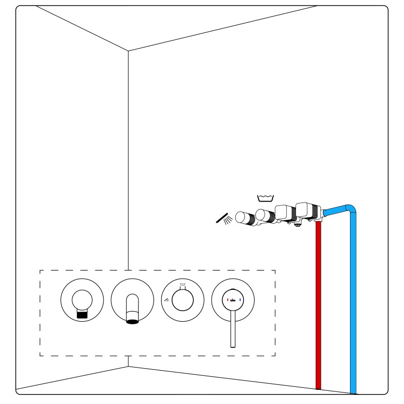 Смеситель встроенный для ванны с душем Timo Saona 2314/13YSM никель