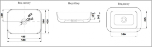 Умывальник CeramaLux D1302H011