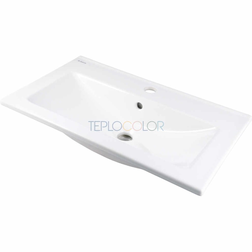 Керамическая раковина, впускаемая, с бортиком для смесителя