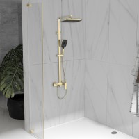 Душевая стойка Cube VSFS-4C12BG с изливом, брашированное золото