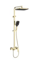Душевая стойка Cube VSFS-4C12BG с изливом, брашированное золото