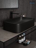 Раковина Gid Bm9599 53366 накладная черная матовая 61x38x15