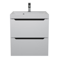 Тумба под раковину для ванной Uperwood Tanos 50 см, подвесная, белая/графит